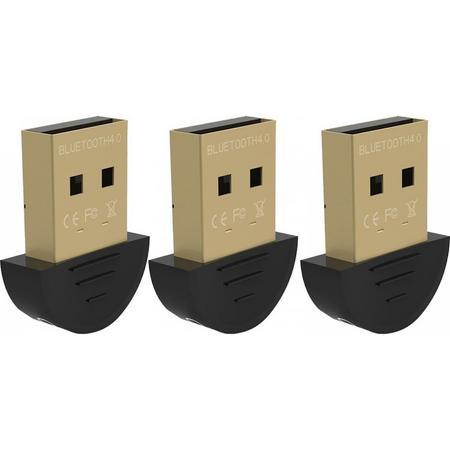 Bluetooth USB dongle - bluetooth 4.0 - mini dongle - 3 stuks