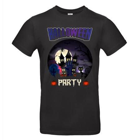 Zwart Halloween T-shirt met opdruk Halloween Party 164