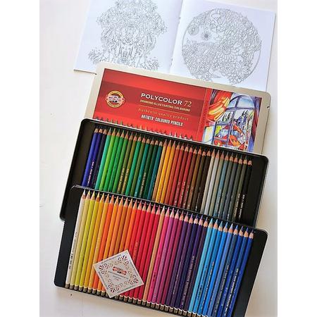 Koh-I-Noor Polycolor 72 kleurpotloden met kleurboekje