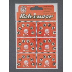 Koh-i-noor roestvrijstalen drukknopen - 7,5/7 mm - nickelplated - aannaaibare drukkers - 36 stuks op kaart
