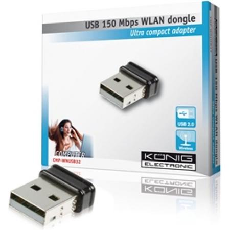 K nig - Draadloze USB 2.0 Netwerkadapter 150 Mbps