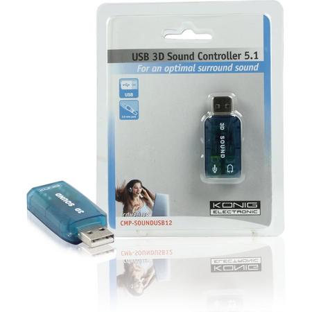 K nig - USB 2.0  naar Surround Adapter 5.1