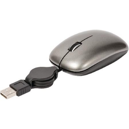 K nig CSMST200 USB Optisch 800DPI Ambidextrous Zwart, Grijs muis