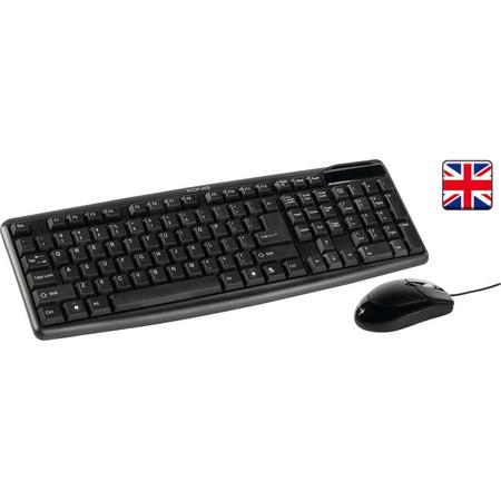 König CSKMCU100UK USB Brits Engels Zwart toetsenbord