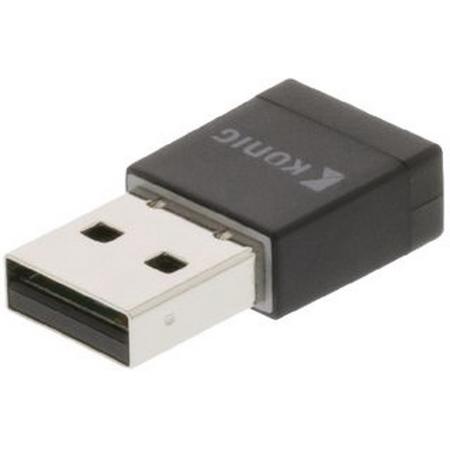 Wireless USB-Adapter AC600 2.4/5 GHz (Dual Band) Wi-Fi Black