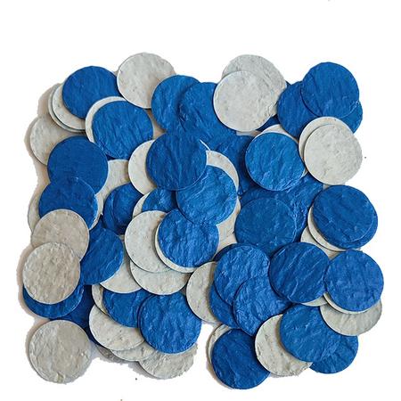 Zaadconfetti van Groei papier - Rondjes Donkerblauw - Gender reveal - Baby - Jongetje - confetti - zaad - papier - bloem