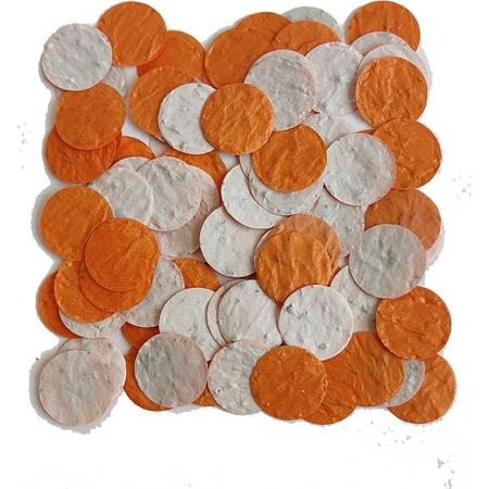 Zaadconfetti van Groei papier - Rondjes Oranje - Koningsdag - Formule 1 - Nederland - Confetti - zaad - papier - bloem