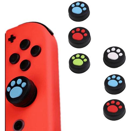 4 cat Joy-Con Thumb Stick Grip Cap voor Nintendo Switch