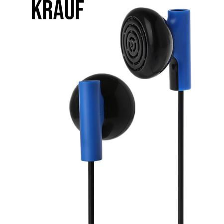 Krauf - PS4 Headset - PS4 Oortjes - PS4 Microfoon - PS4 Earphone Headset - Headset PS4 - Game Headset PS4 - Oordopje met Microfoon - Zwart