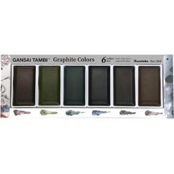 Kuretake Gansai Tambi Facial Aesthetic Graphite Colors 6-color Set