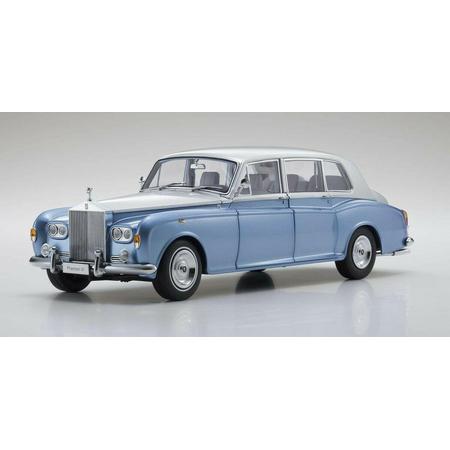Rolls Royce Phantom VI 1968 (Lichtblauw/Zilver) (41 cm) 1/18 Kyosho - Schaalmodel - Modelauto - Model auto - Minatuurautos - Miniatuur auto