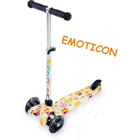 Laubr Emoticon scooter 3wiel step met lichtgevende wielen
