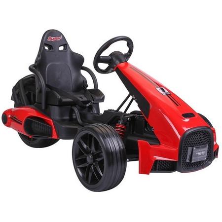 Elektrische go kart/ trike voor kinderen van 3 tot 5 jaar - Accuvoertuig go-cart tot 35kg max 3-5km/h rood - 12V 2 x 45W