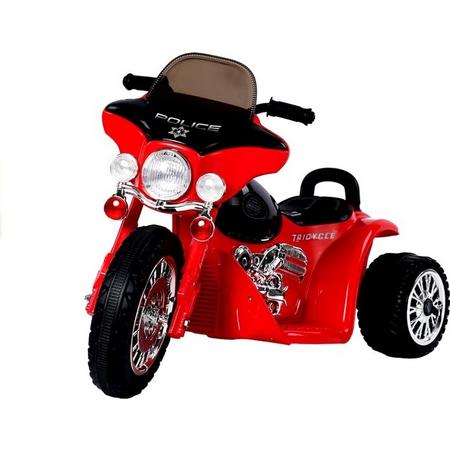 Elektrische politie chopper - trike - motor voor kinderen tot 25kg max 1-3 km/h rood - kids motor - kindermotor - politiemotor