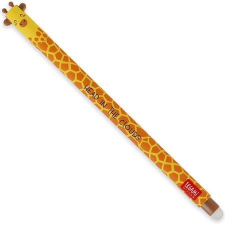 Legami Uitwisbare Pen - Giraffe - Inktkleur Zwart - Navulbaar
