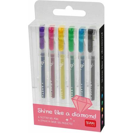 Mini Glitterpennen - 5 stuks Regenboog kleuren
