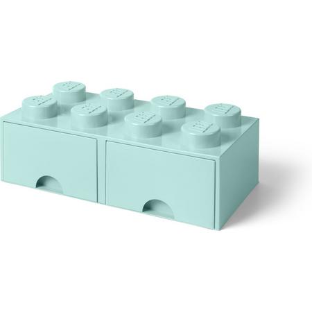 LEGO 4004 Storage Brick Opberglade 2x4 Aqua