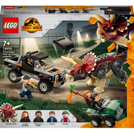 LEGO 76950 Jurassic World Triceratops pick-up truck hinderlaag