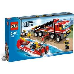 LEGO City Off-road brandweerwagen en brandweerboot - 7213
