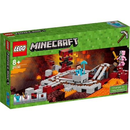 LEGO Minecraft De Nether Spoorweg - 21130