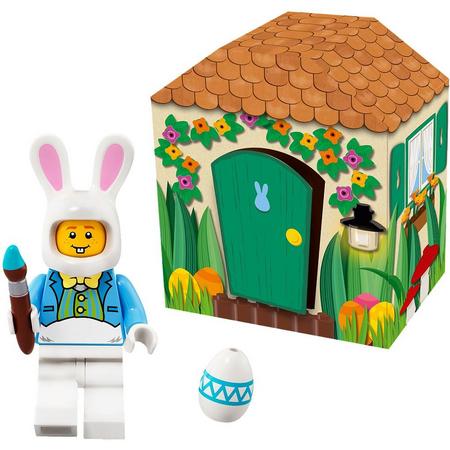 Lego 5005249 Paashaas mini lego poppetje figuur in kartonnen huisje