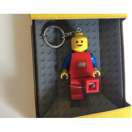 Lego Minizaklamp Legofiguur rood of blauw met sleutelhanger