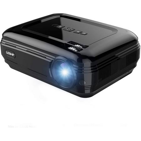 LESHP Full HD LED-projectoren 3200 Lumen 1080P, Draagbare video-projector Ondersteuning Draagbaar / USB / VGA / HDMI / AV