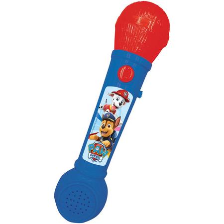 Lexibook Paw Patrol Verlichte Microfoon voor kinderen, muzikaal spel, ingebouwde luidspreker, lichteffecten, inclusief demoliedjes blauw/rood, MIC80PA
