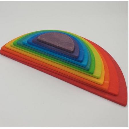 Houten regenboog schijven - Regenboog kleuren - 11 stuks - Open einde speelgoed - Educatief montessori speelgoed - Grimms style