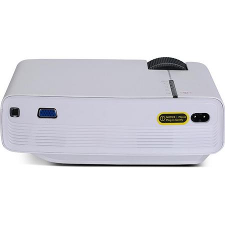 Lipa K1 Plus beamer projector 480P / LCD / Contrast ratio: 1800:1 / 800 x 480 pixels / HDMI en USB / Keystone functie / Ook te koppelen met usb / Mini beamer