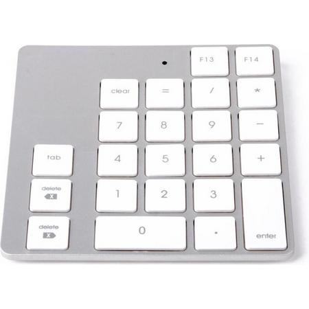 LMP - Bluetooth Keypad 2 - Numeriek Numpad voor Apple Magic Keyboard - 23 toetsen - Incl. verbindingsbalk - Zilver