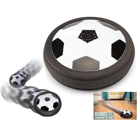 LOUZIR Air Powered Soccer Zwart/Wit- Airvoetbal-Luchtvoetbal-Hover Ball- Met LED Verlichting