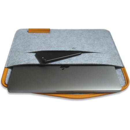 LOUZIR Luxe  Vilten Laptop Sleeve - voor Macbook bescherming case- Bescherm Hoes