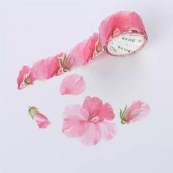 Masking tape- washi papier tape- Roze Bloemblaadjes Tape-  - te gebruiken voor Journaling, Scrapbooking
