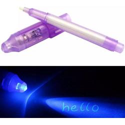 Onzichtbare inkt pen met UV lampje voor geheime tekst - Secret - Onzichtbaar inktpen - Invisible ink pen