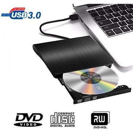 Plug & Play USB Externe CD/DVD Combo Drive Speler Reader - USB 3.0 CD-Rom Disk Lezer & Brander - Zwart