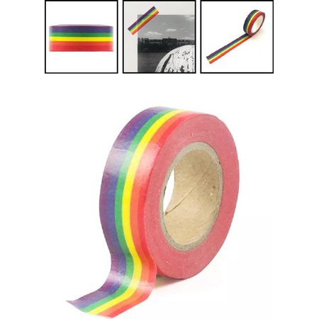 Washi Tape - Masking - Regenboog - Kleur Plakband - Decoratie Plak Strip - Rainbow Tape