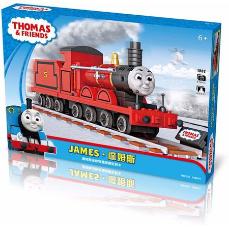 James, de locomotief  in mini-bouwsteentjes