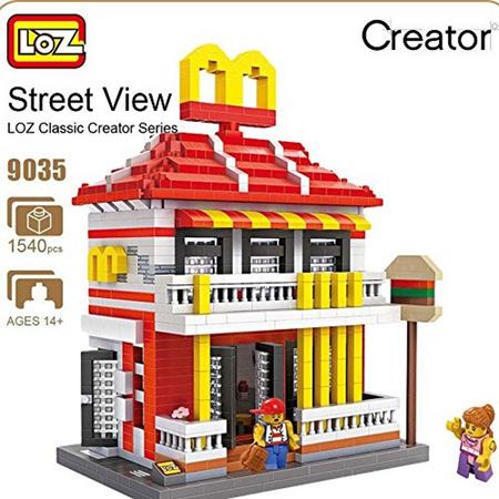LOZ Mini Block Street View Series Fast Food Store - 9035