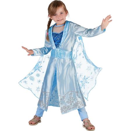 LUCIDA - Blauwe ijsprinses kostuum voor meisjes - L 128/140 (10-12 jaar) - Kinderkostuums