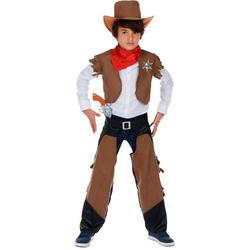LUCIDA - Klassiek cowboykostuum voor jongens - L 128/140 (10-12 jaar) - Kinderkostuums
