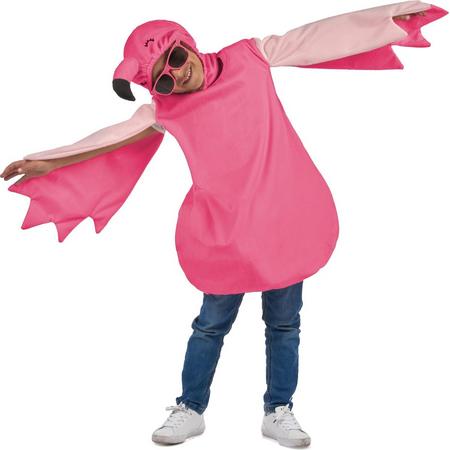 LUCIDA - Roze flamingo outfit voor meisjes - S 110/122 (4-6 jaar) - Kinderkostuums