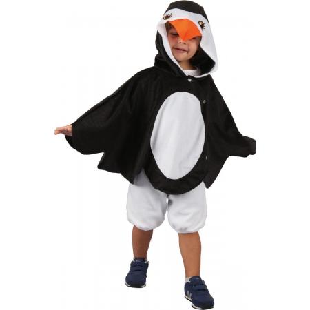 LUCIDA - Zwart-witte pinguïn outfit voor kinderen - M 122/128 (7-9 jaar) - Kinderkostuums