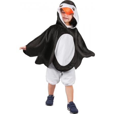 LUCIDA - Zwart-witte pinguïn outfit voor kinderen - S 110/122 (4-6 jaar) - Kinderkostuums
