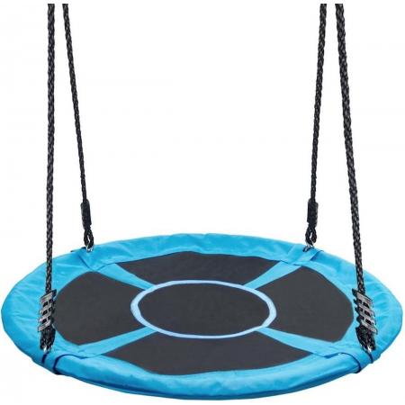 LVNG Nestschommel Pro - Ronde schommel - 200kg belasting - Voor kinderen en volwassenen - Ø 100 cm / Blauw