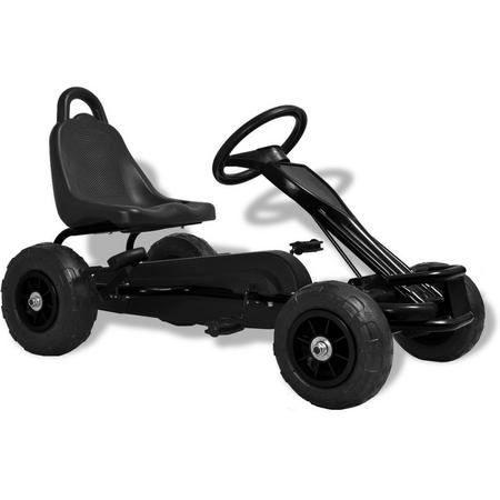 Stoere Skelter Kart Zwart Black on Black 3 4 5 jaar met verstelbare leuning - Trapauto - Kart auto voor kinderen