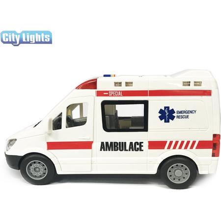 Ambulance met licht en geluid speelgoed- City Lights 22CM