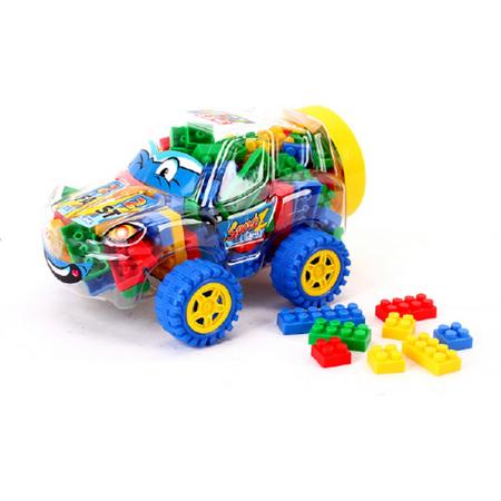 Bouwblokjes in een Gave Auto Box - Bouwsteentjes en auto 2in1 speelgoed (160 stuks)