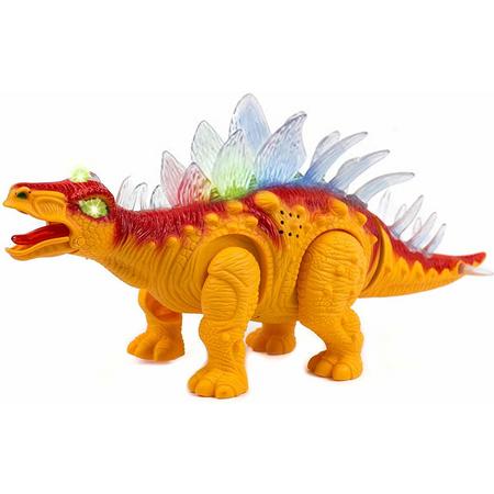 Dinosaurus speelgoed - Stegosaurus - met lichtjes en dinosaurus geluid (inclusief batterijen) 35CM