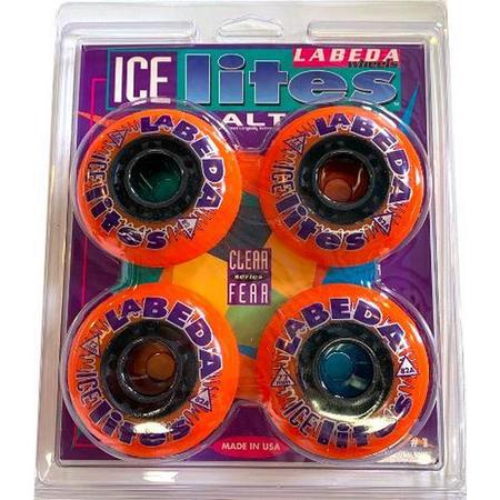 Labeda Wielen Voor Inlineskates Ice Lites 72mm 82A - Oranje Zwart